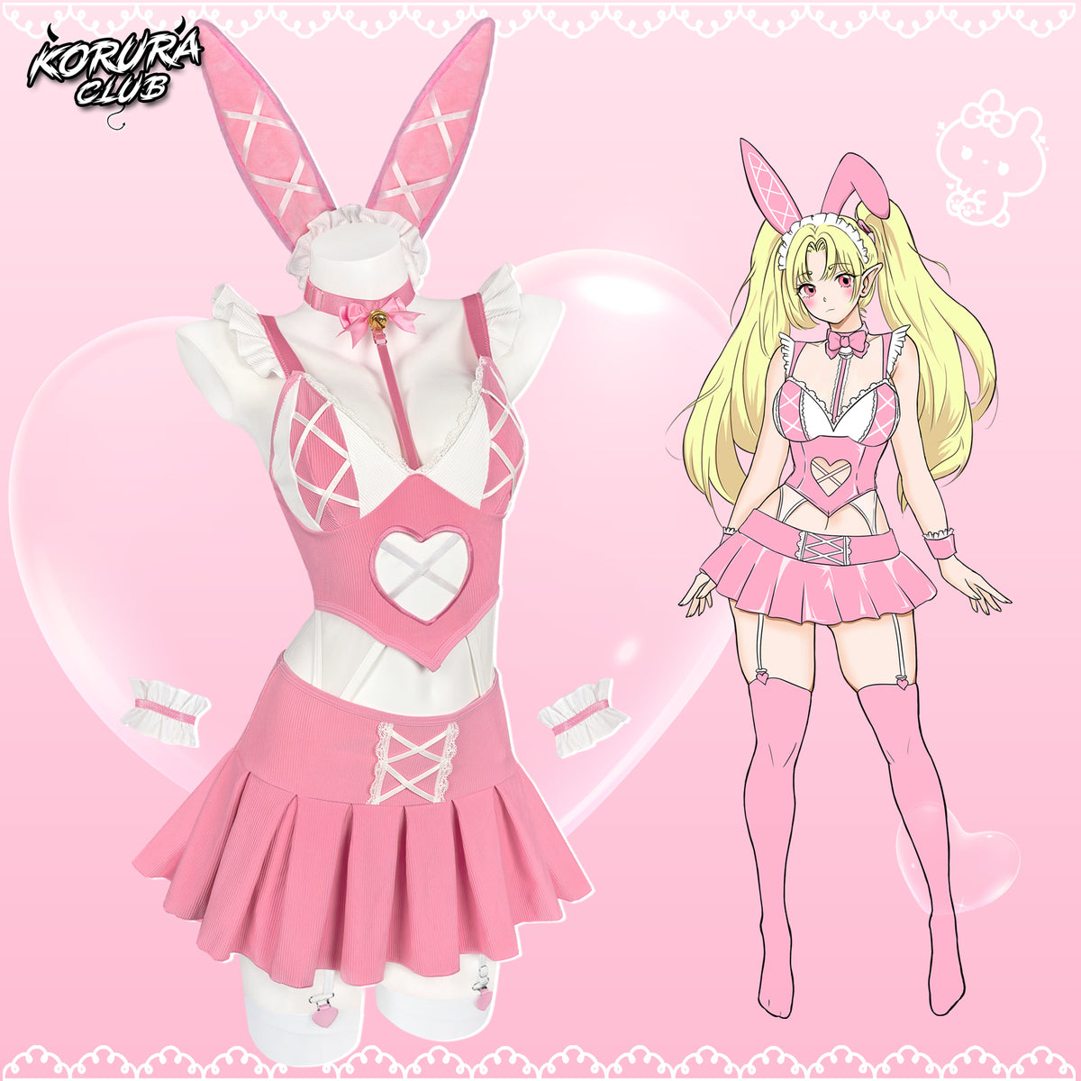 Pre-sale Cosplay Pink Bunny Set KO179