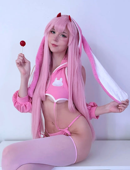 Bunny Cosplay Lingerie Vest Set KO157