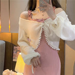 Sweet Bow Strap Dress Suit PL357185
