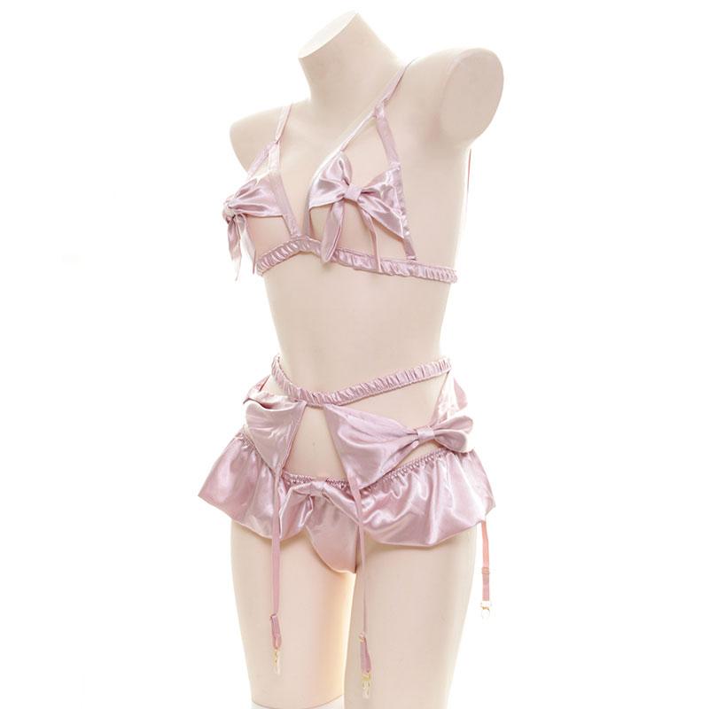 KAWAII SILK BOW LINGERIE PL53663