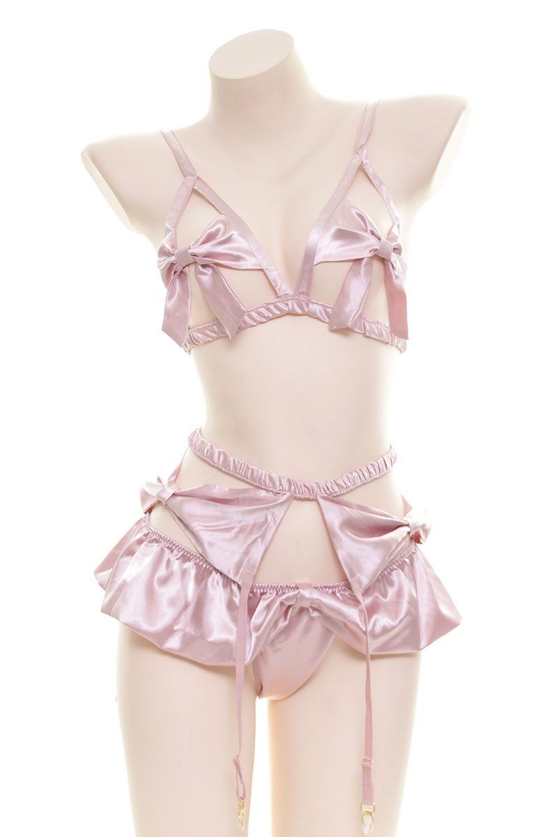 KAWAII SILK BOW LINGERIE PL53663