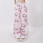 Pink Casual Pants PL357214