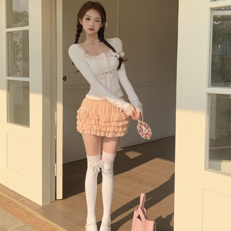 Cute Top + Skirt Set PL53114