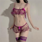 Mesh Suspender Lace Underwear PL357187