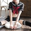 BLACK TRANSPARENT SHEER SHORT SCHOOL UNIFORM  PL53592