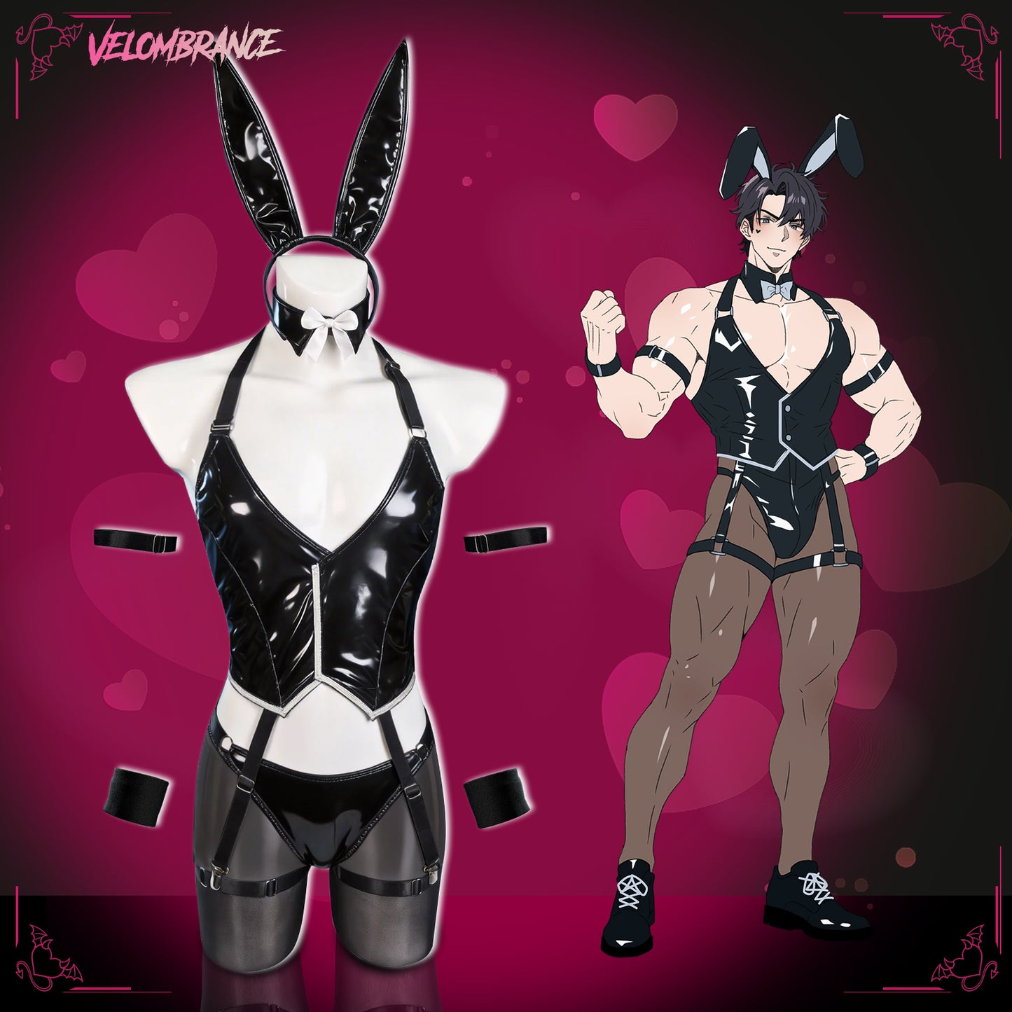 Cosplay Bunny Elastic Bodysuit (5-Piece Set) AS02