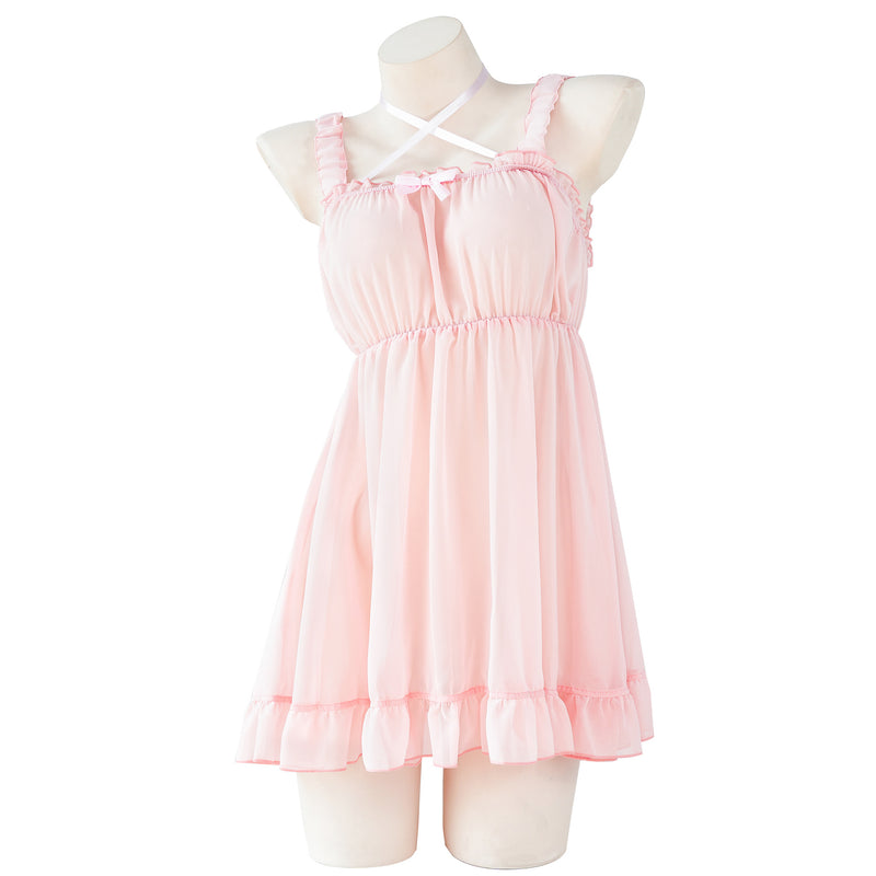 Pink Chiffon Dress PL53543
