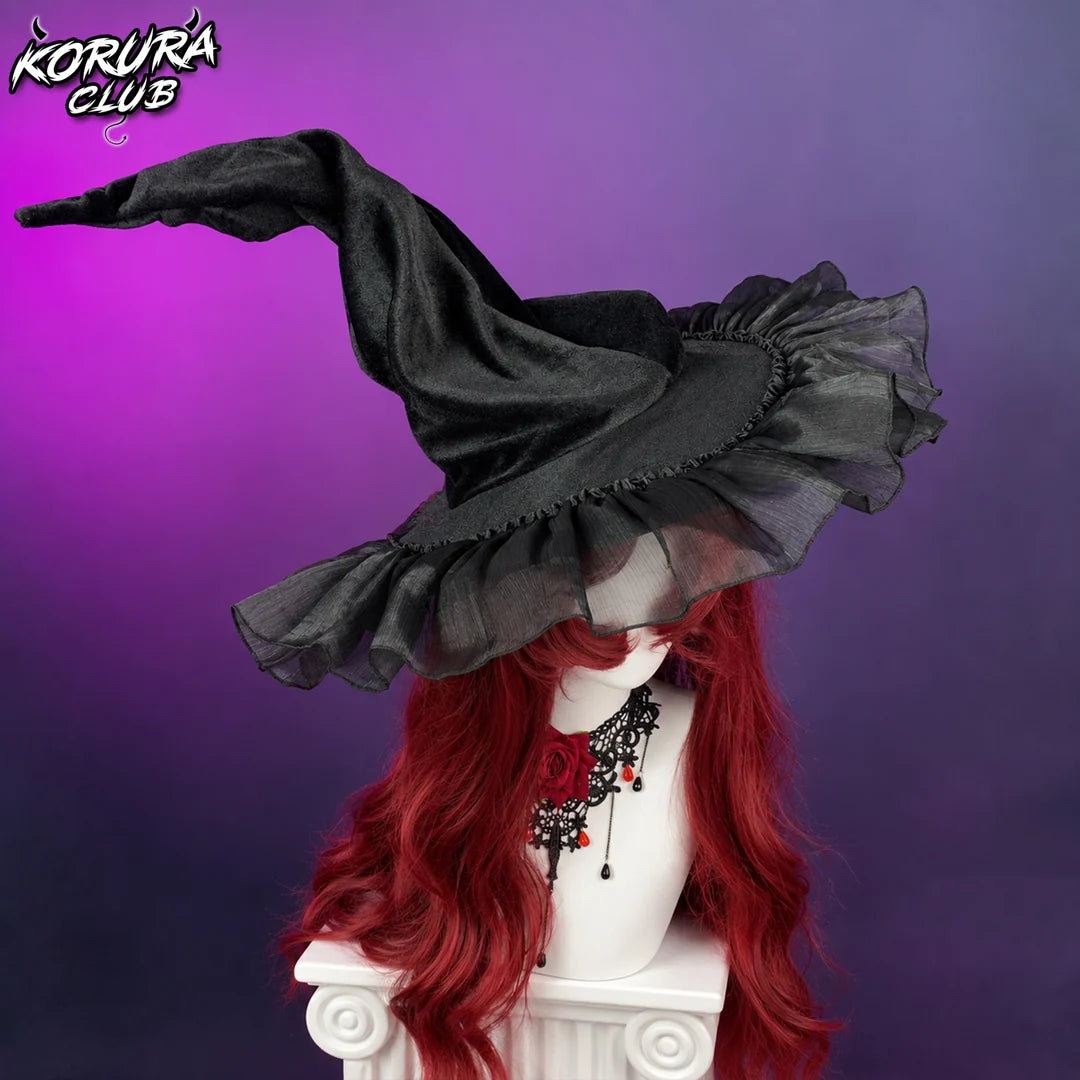 Halloween Lace-Trimmed Witch Hat HH05