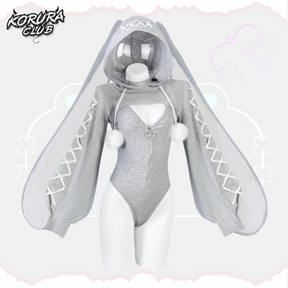 Pre-sale Cosplay Heart-Lock Floppy Bunny Jumpsuit KO102