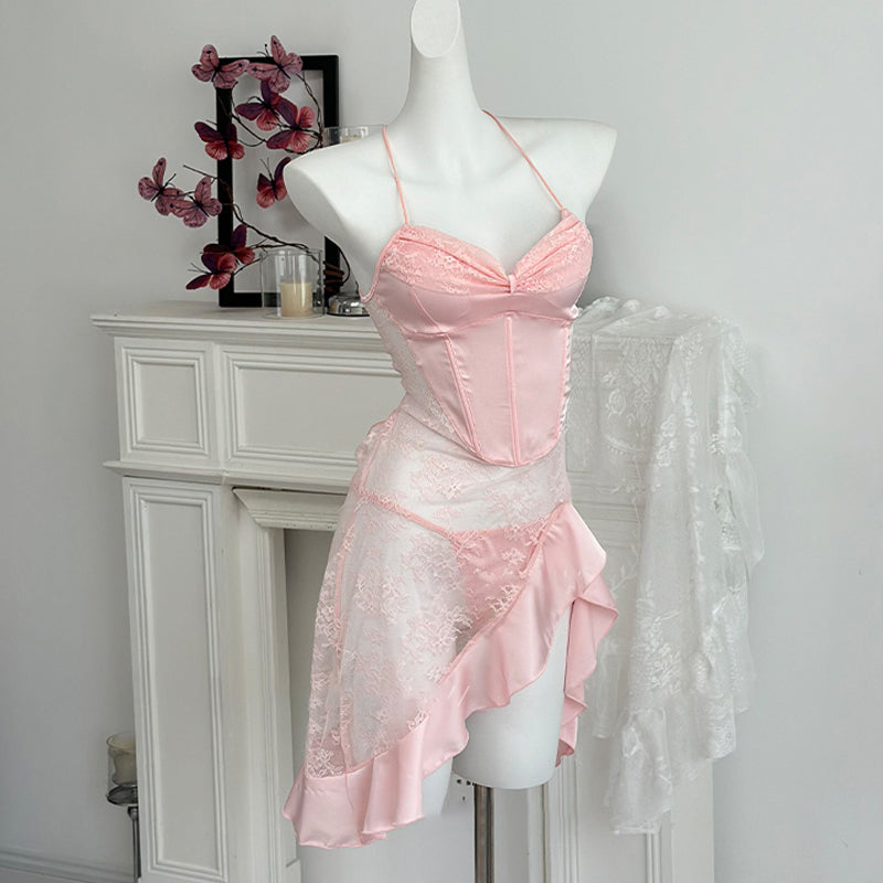 Lace strappy nightgown PA20043