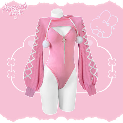 Pre-sale Cosplay Heart-Lock Floppy Bunny Jumpsuit KO102