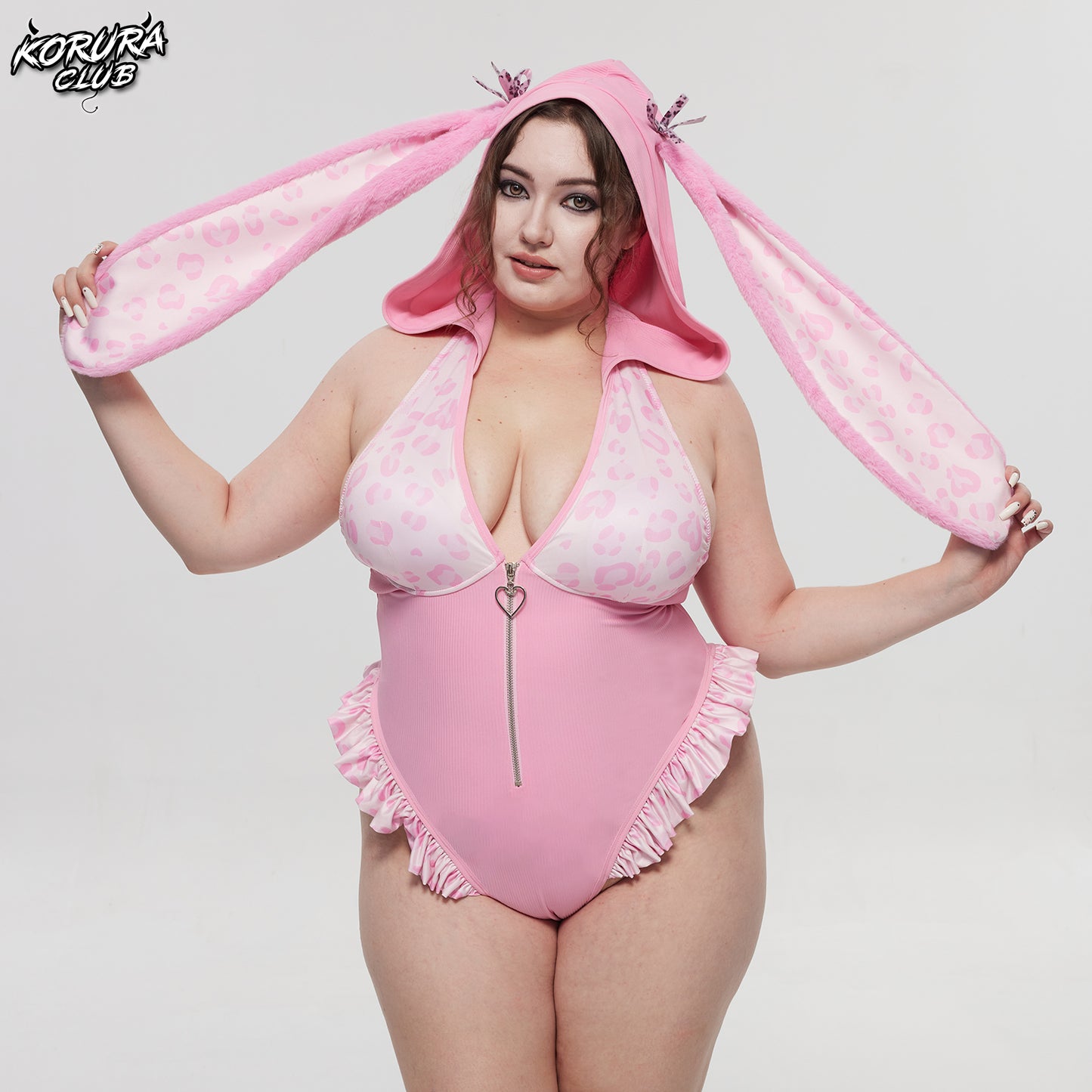 Cosplay Leopard Print Bunny Lingerie KO141
