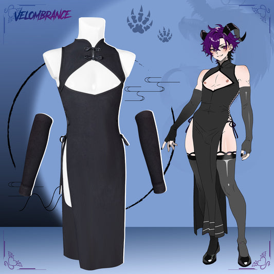 Dragon Demon Cheongsam (4-Piece Set） AS57