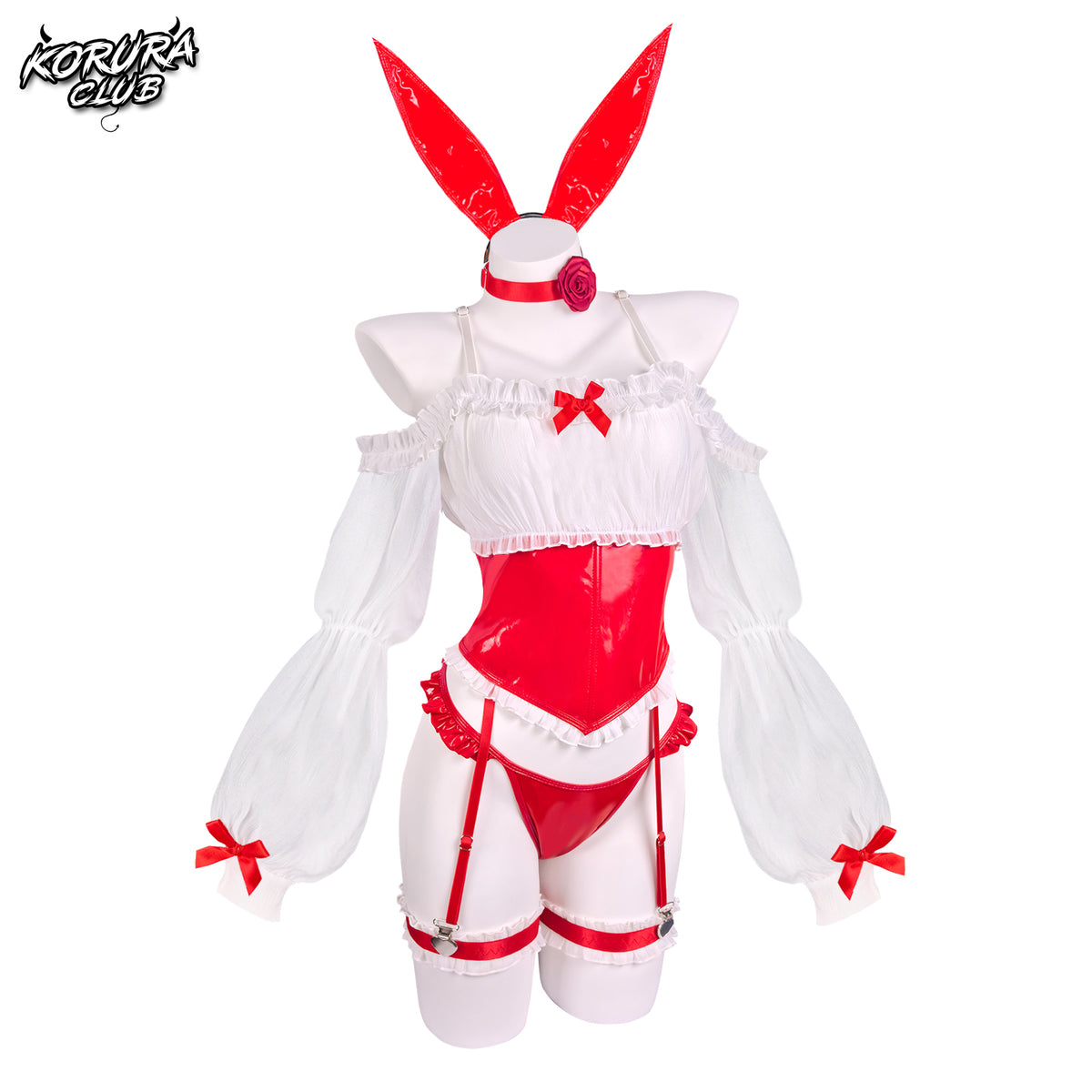 Pre- sale Christmas Red & White Bunny Costume KO174