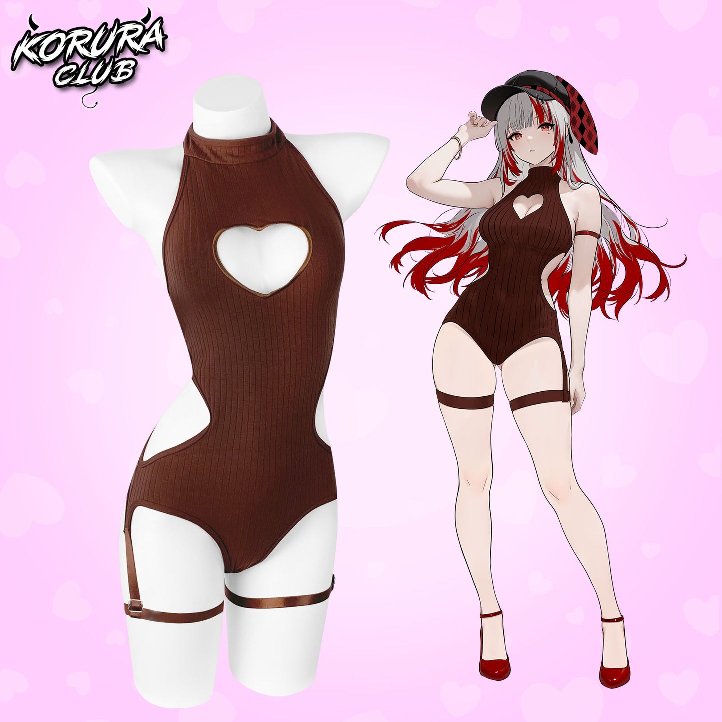 Cute Heart Bodysuit KO101