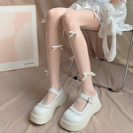Lolita Bow Pearl White Stockings PL53343