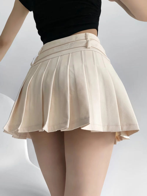 Double Belt Love Skirt PL53728