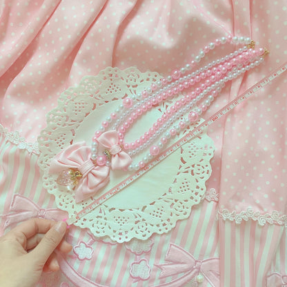 Gorgeous Bow Strawberry Lolita Necklace PA20124