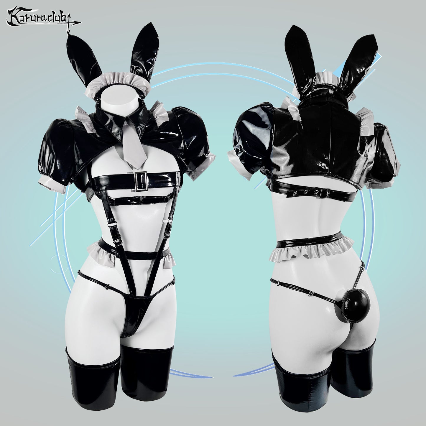 Dark Anime Bunny Girl Costume With Ears And Tail KO66