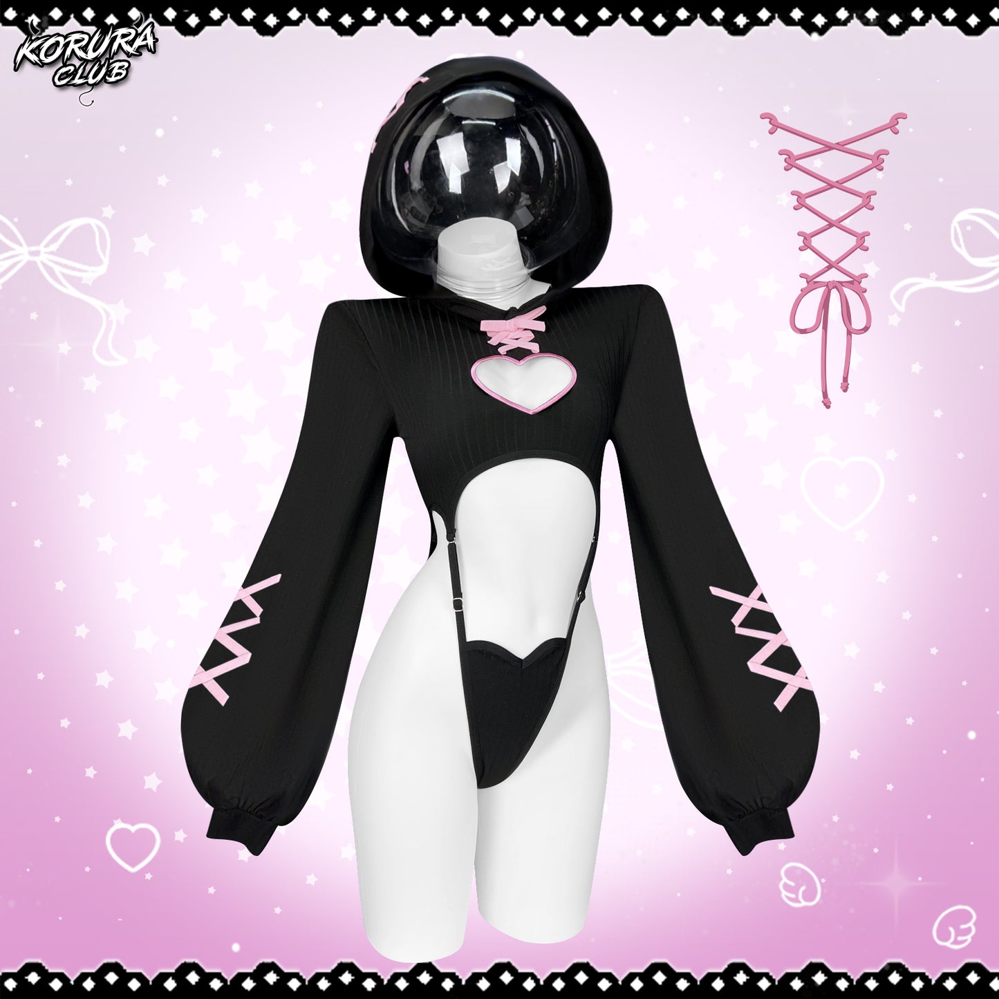 HEART HOLLOW BODYSUIT  SR16
