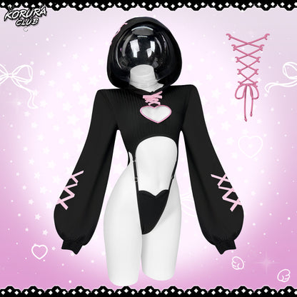 HEART HOLLOW BODYSUIT  SR16
