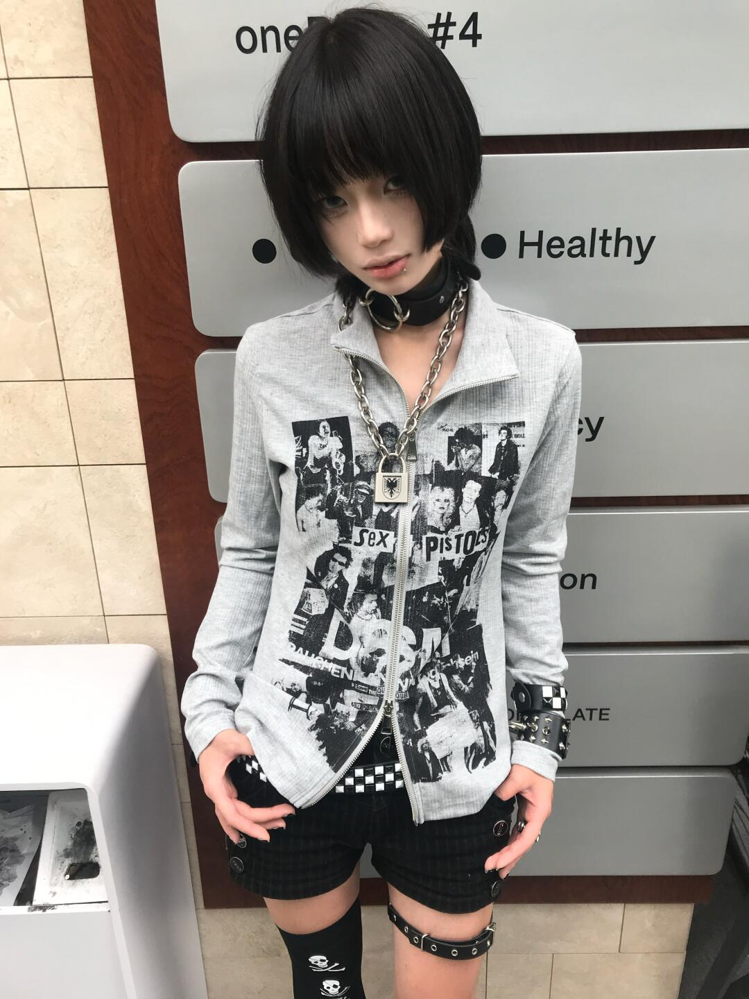 Millennial punk graffiti jacket PA20252