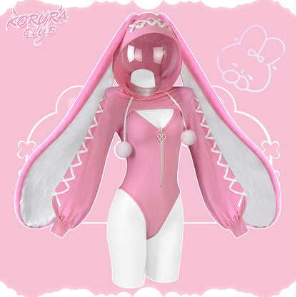 Pre-sale Cosplay Heart-Lock Floppy Bunny Jumpsuit KO102