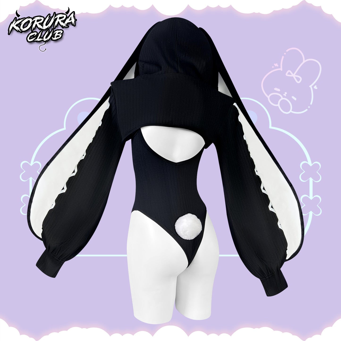 Pre-sale Cosplay Heart-Lock Floppy Bunny Jumpsuit KO102