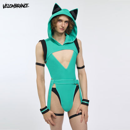 Minty Meow Bodysuit (5-Piece Set) AS46