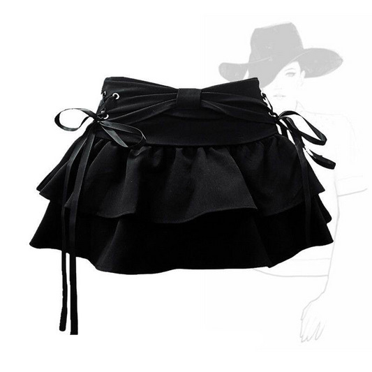 Bow-tie strap pleated skirt PA20327