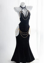 Strappy Fishtail Dress PA10270