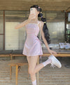 Sweet and cute pink plaid dress PL53416