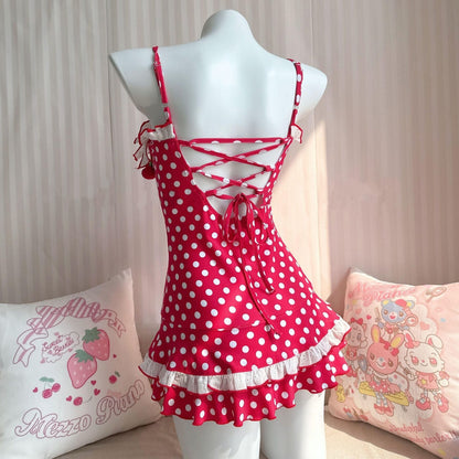 Cherry polka dot swimsuit PA20072