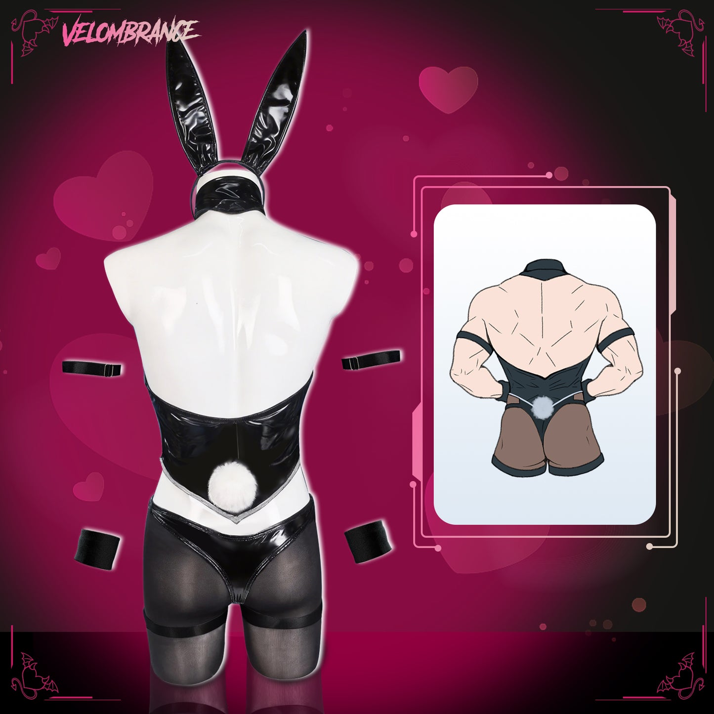 Cosplay Bunny Elastic Bodysuit (5-Piece Set) AS02
