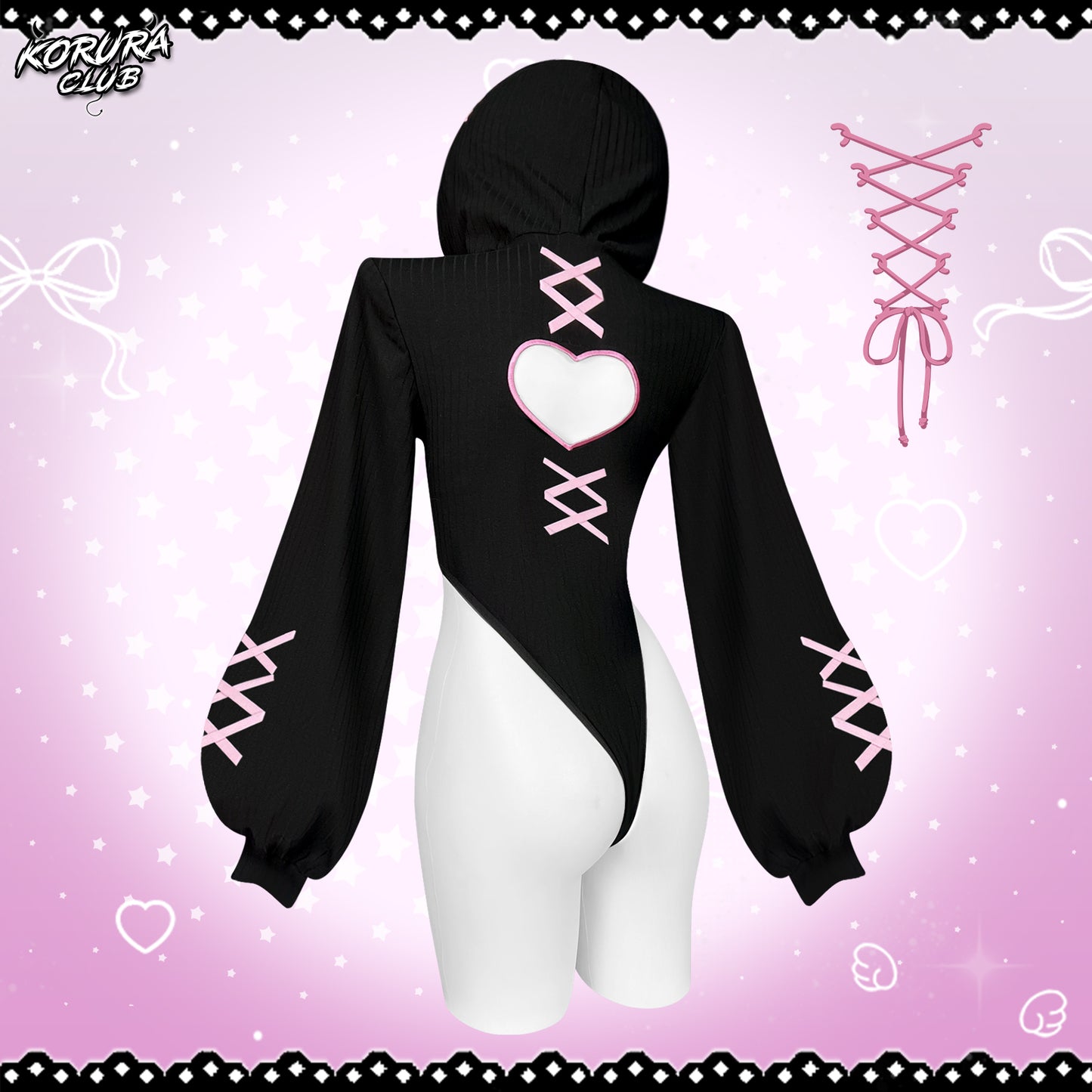 HEART HOLLOW BODYSUIT  SR16
