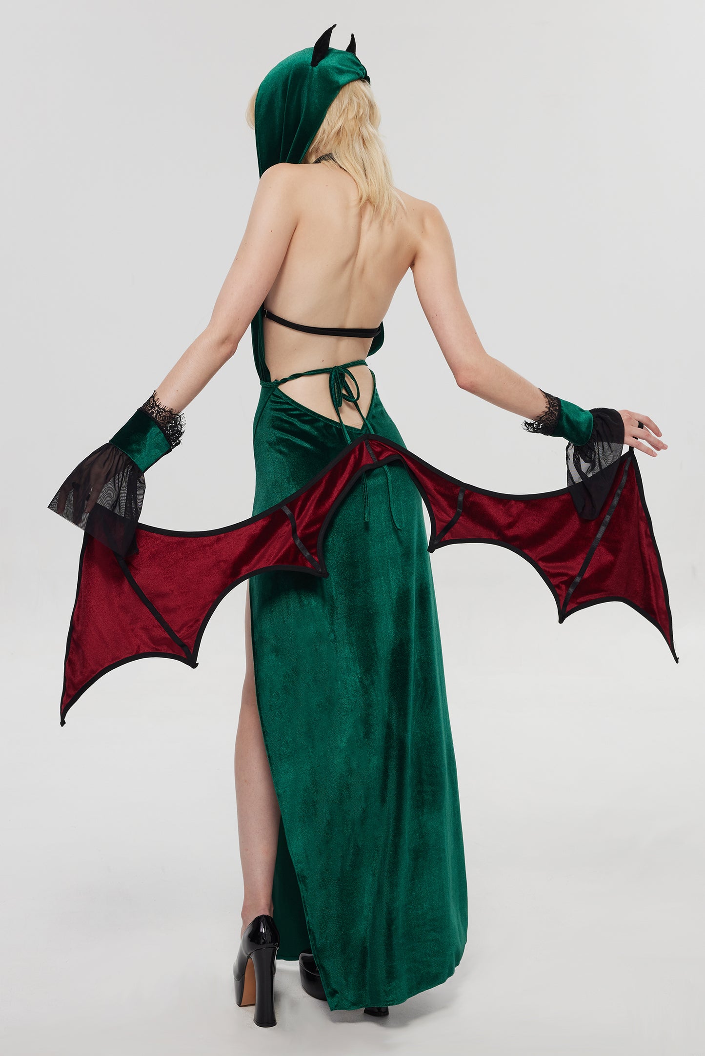 Pre-Sale Gothic Green Devil Wing Costume Set HK008