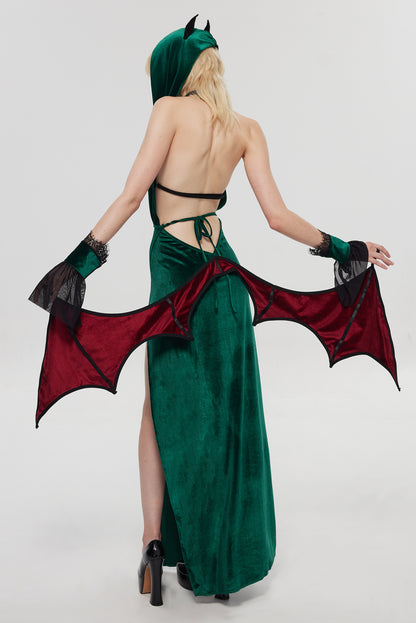 Pre-Sale Gothic Green Devil Wing Costume Set HK008