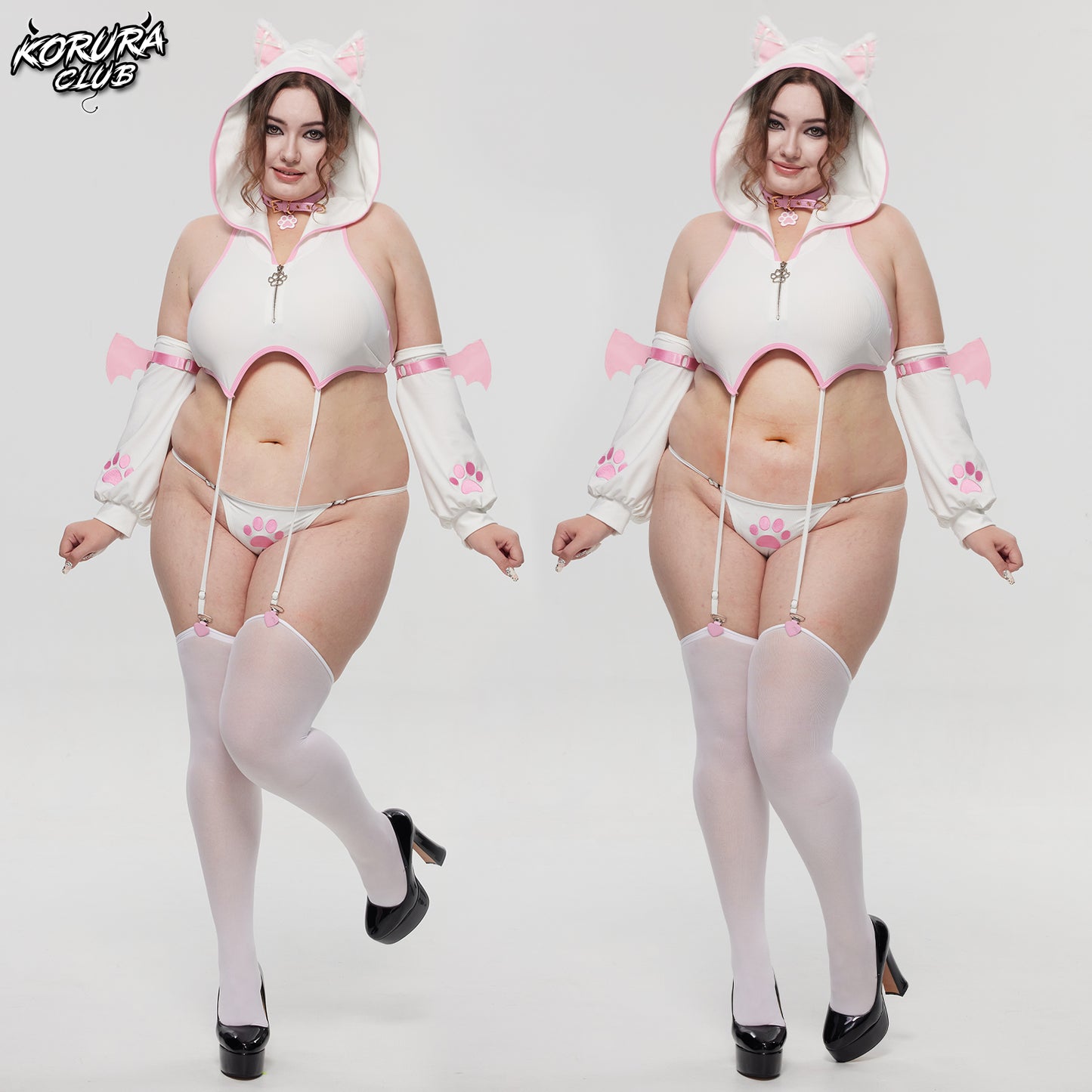 Cat Cosplay Lingerie Vest Set KO156