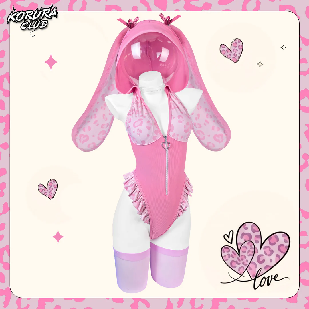 Pre-sale Cosplay Leopard Print Bunny Lingerie KO141