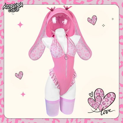 Pre-sale Cosplay Leopard Print Bunny Lingerie KO141
