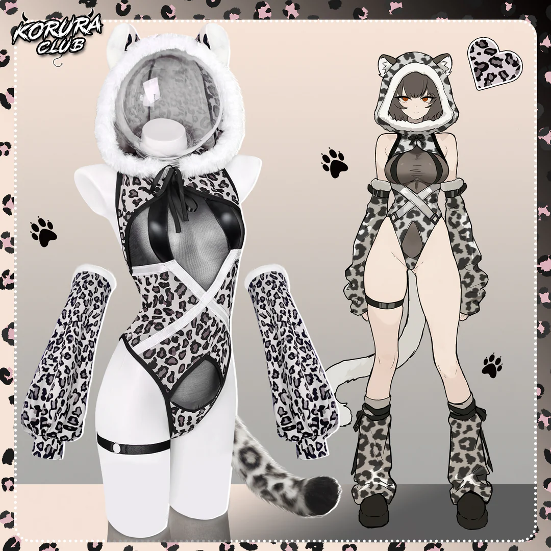 Pre-sale Snow Leopard Cosplay Bodysuit KO149