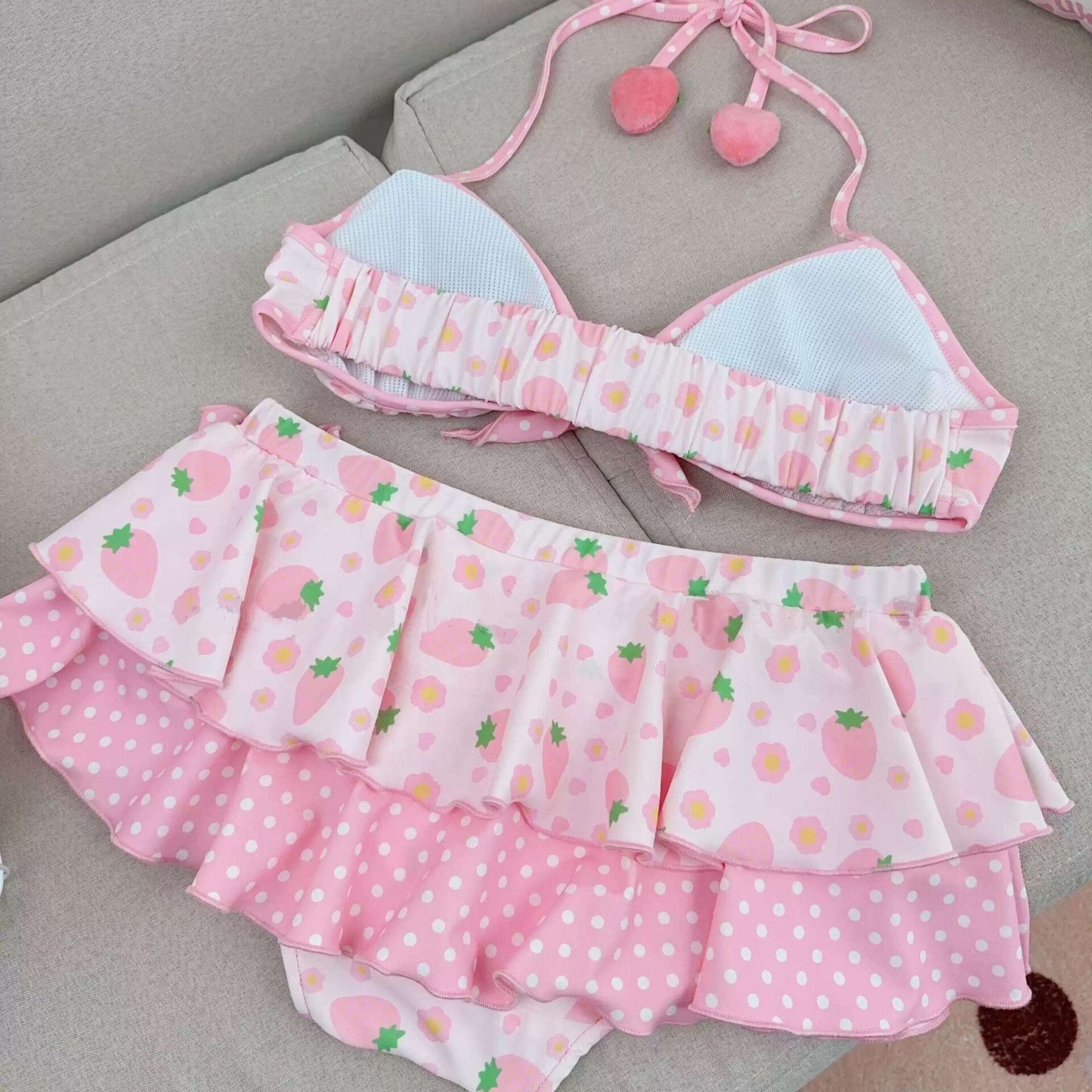 Cute strawberry print swimsuit PA20074