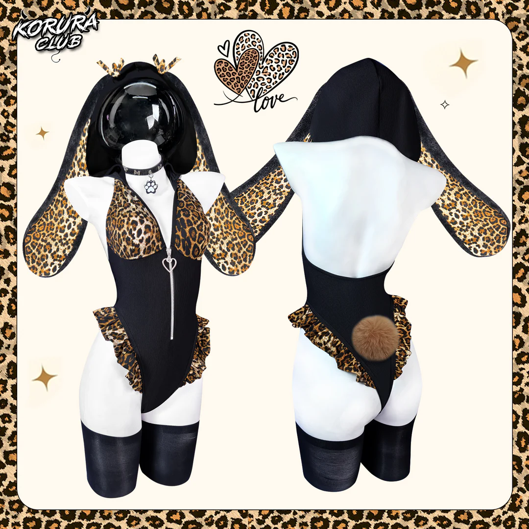 Pre-sale Cosplay Leopard Print Bunny Lingerie KO141