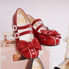 lolita bow shoes PL53314