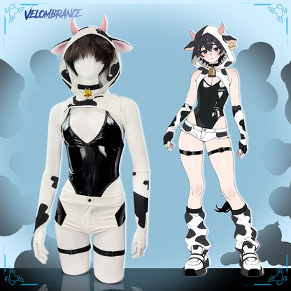 Pre-Order Cow Bodysuit (7-Piece Set）AS42