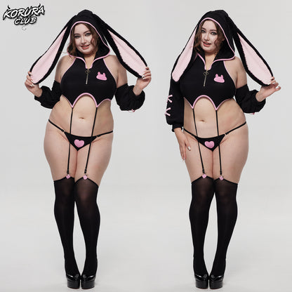 Bunny Cosplay Lingerie Vest Set KO157