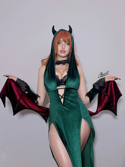 Gothic Green Devil Wing Costume Set HK008