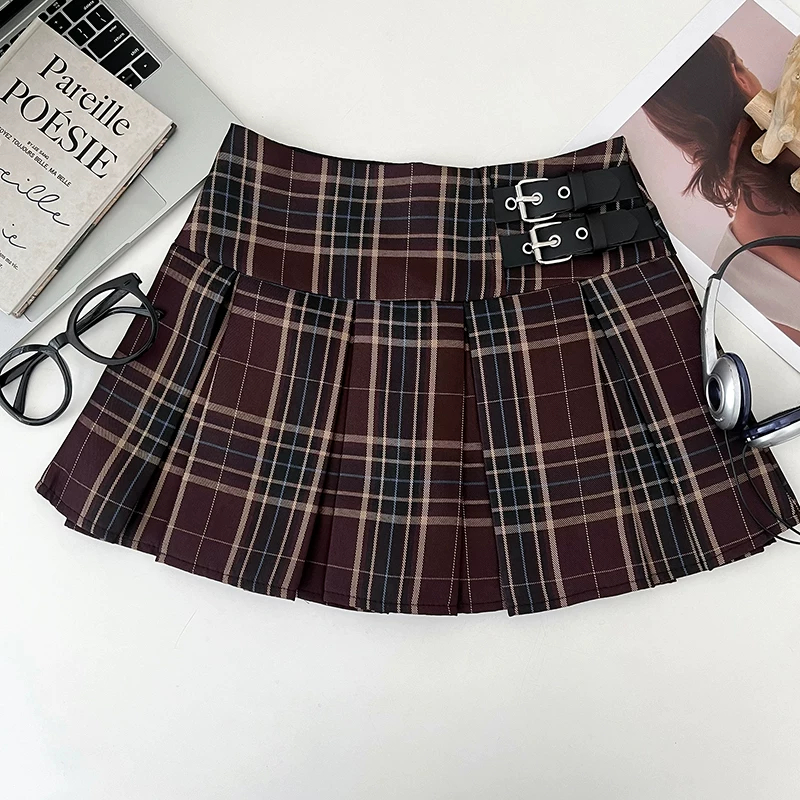 Plaid Pleated Skirt PA20331