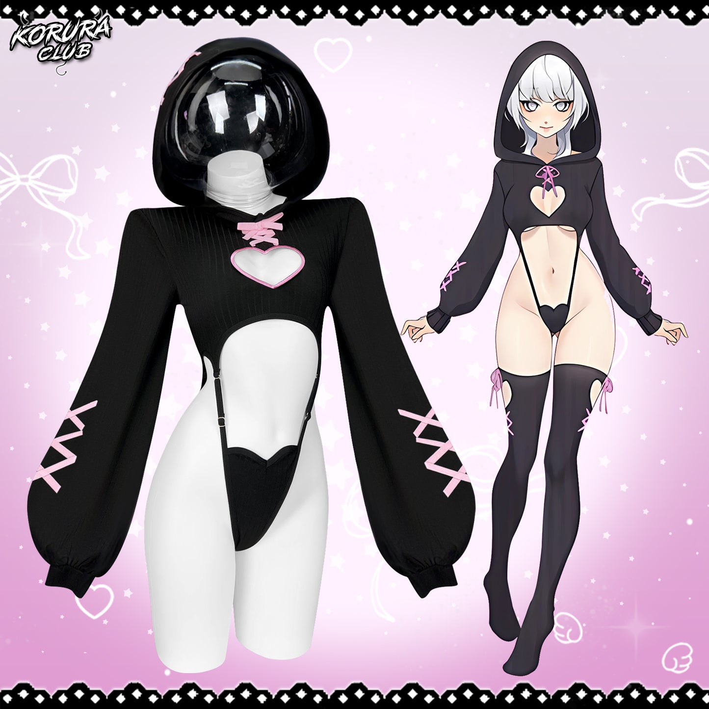 HEART HOLLOW BODYSUIT  SR16