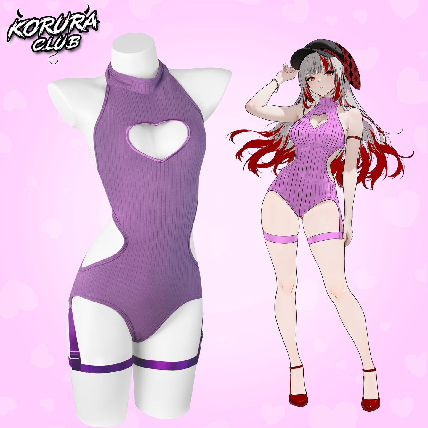 Cute Heart Bodysuit KO101